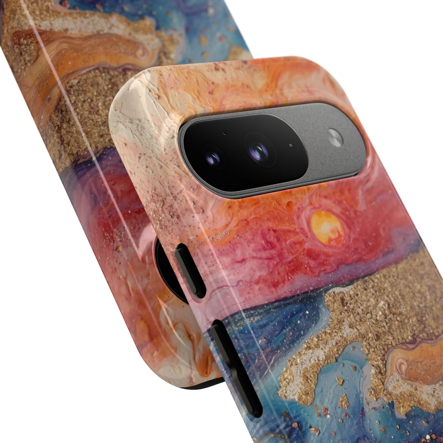 Sunset Coast Phone Case — Colorful Abstract Beach Art Tough Case