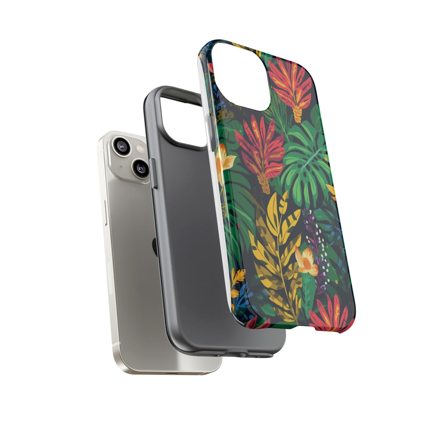Tropical Floral Phone Case — Vibrant Jungle Leaf Protective Cover
