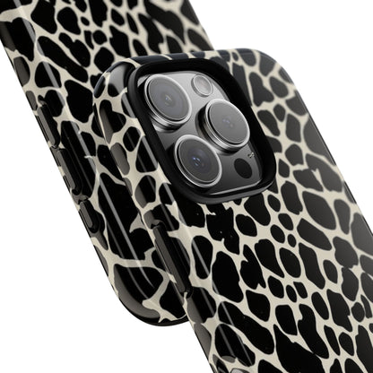 Black and White Cowhide Phone Case — Protective Tough Case