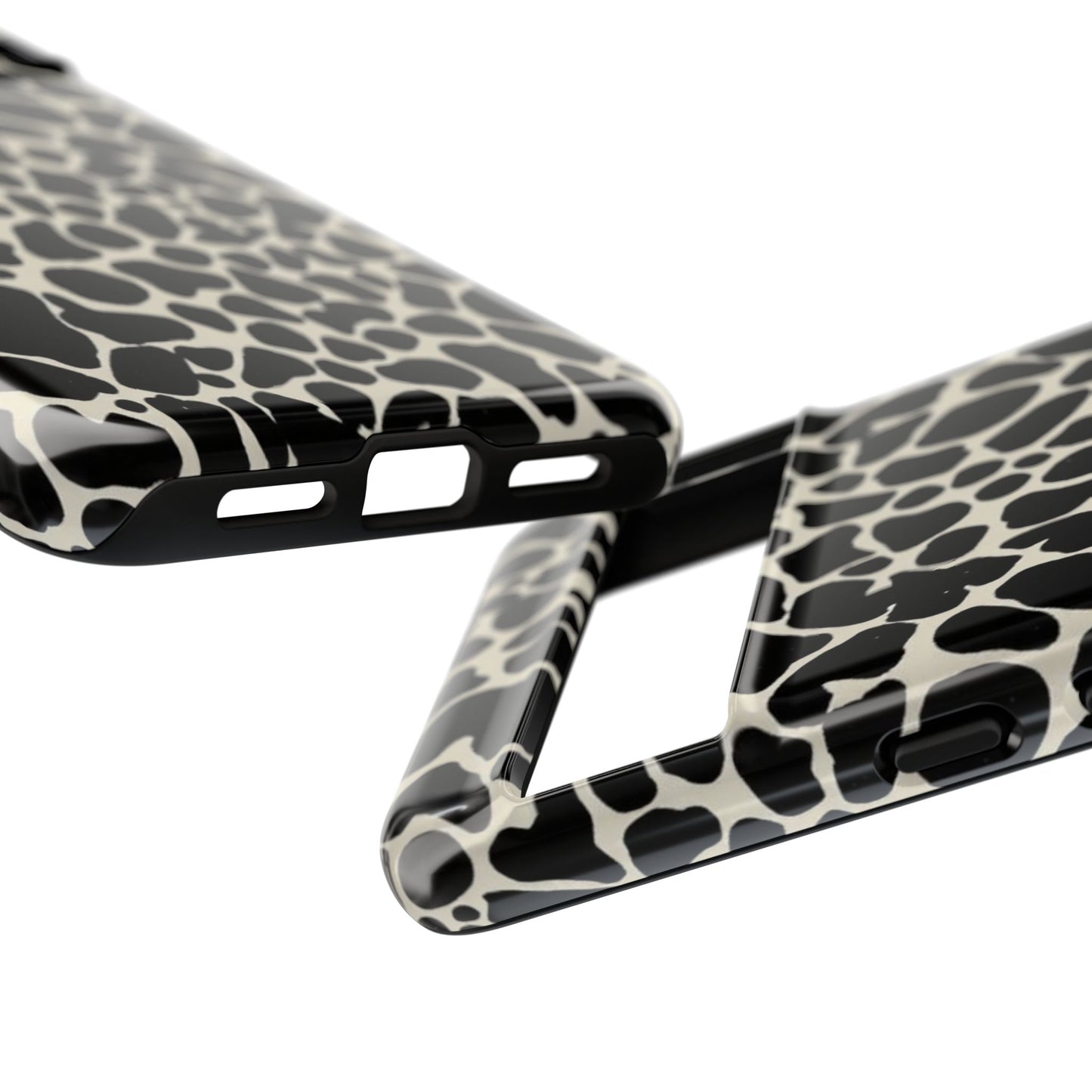 Black and White Cowhide Phone Case — Protective Tough Case