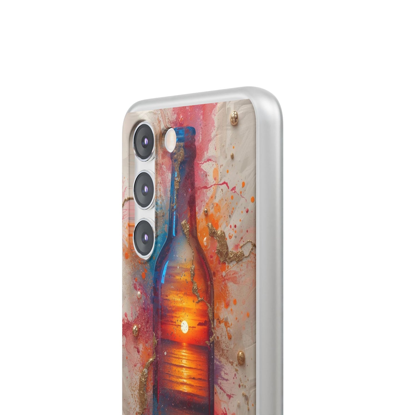 Copy of Floral Holographic Phone Case — Iridescent Leaves & Flowers Flexi Case