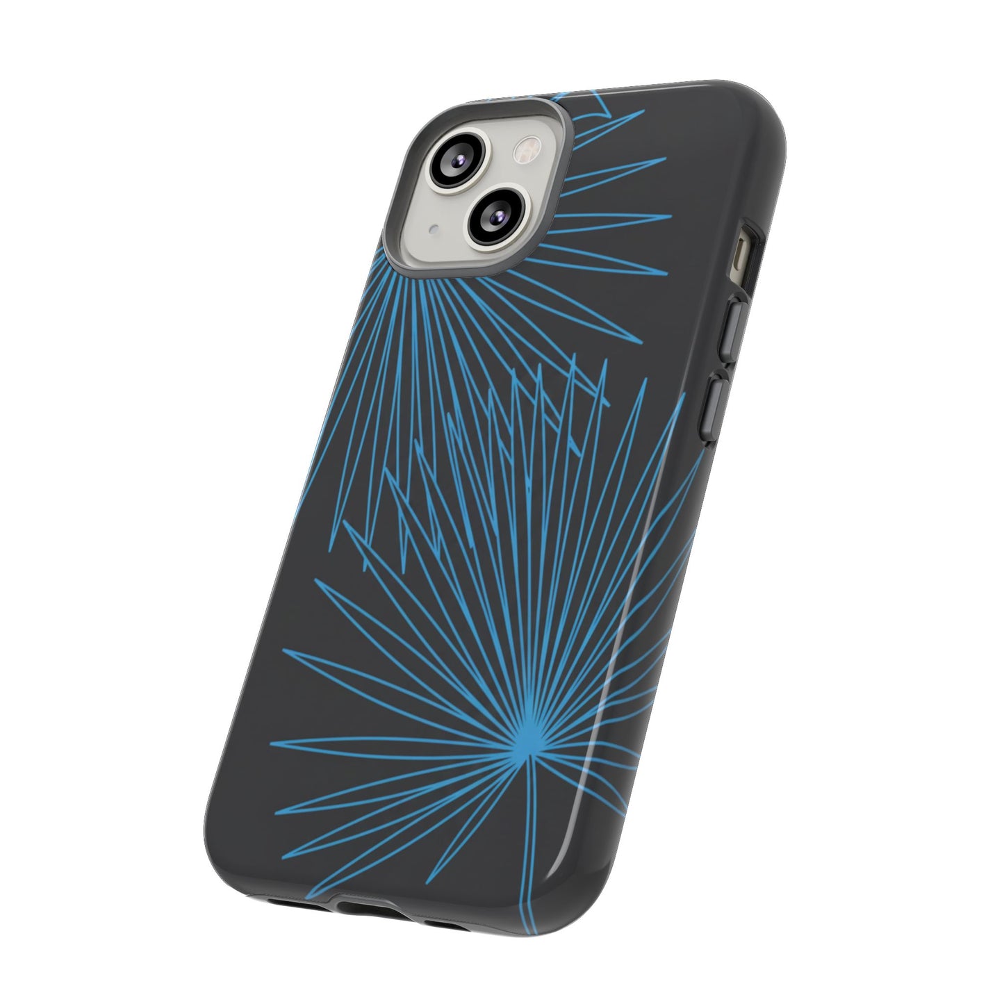 Blue Dandelion Burst Tough Phone Case — Protective Floral iPhone Cover