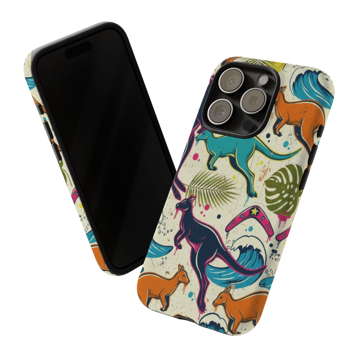 Tough Cases — Colorful Surfing Kangaroo Phone Case