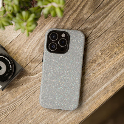 Glitter Silver Tough Phone Case — Sparkling Protective Phone Case