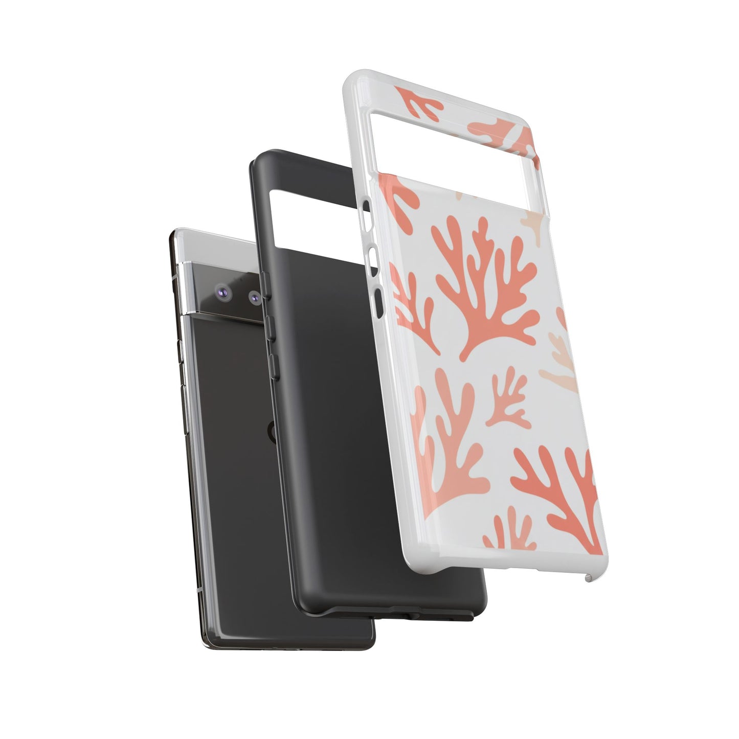 Coral Reef Pattern Tough Phone Case — Pink Beachy Protective Cover