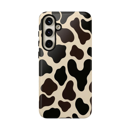 Cow Print Phone Case — Black & Cream Protective  Case