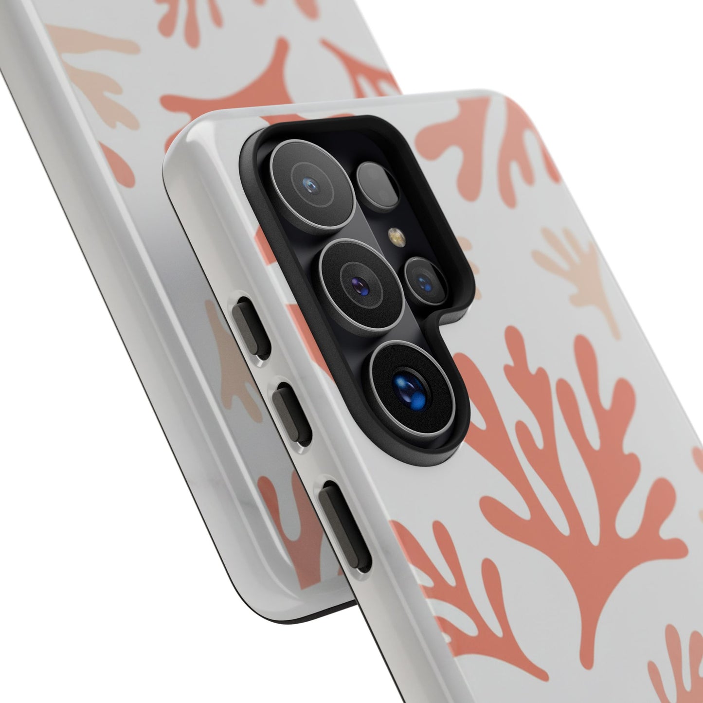 Coral Reef Pattern Tough Phone Case — Pink Beachy Protective Cover