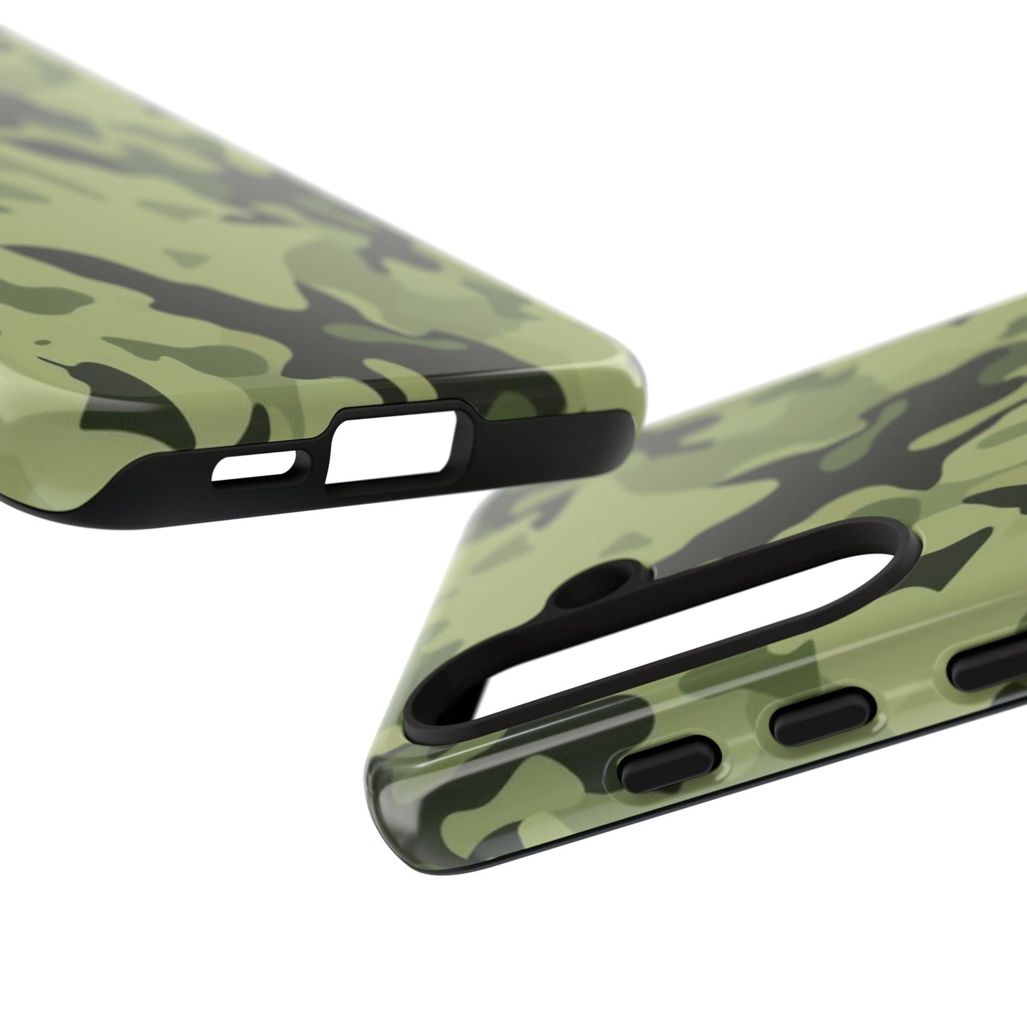 Camo Tough Phone Case — Military Green Protective iPhone Cover