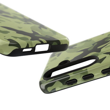 Camo Tough Phone Case — Military Green Protective iPhone Cover