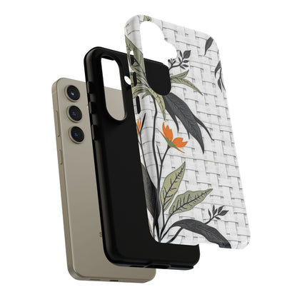 Floral Woven Tough Phone Case — Protective Botanical iPhone Cover