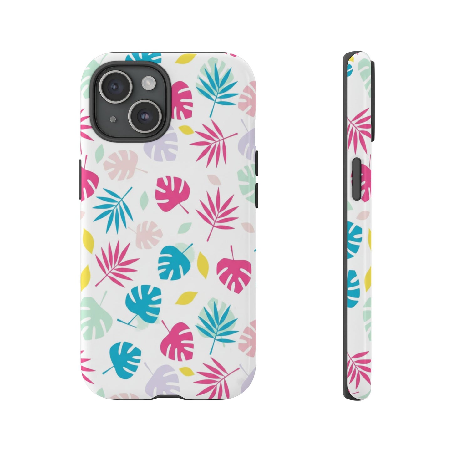 Tropical Leaf Phone Case — Colorful Pastel Monstera & Palm iPhone Case
