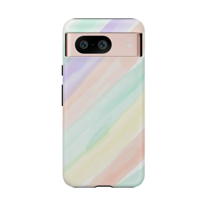 Pastel Watercolor Stripe Tough Phone Case