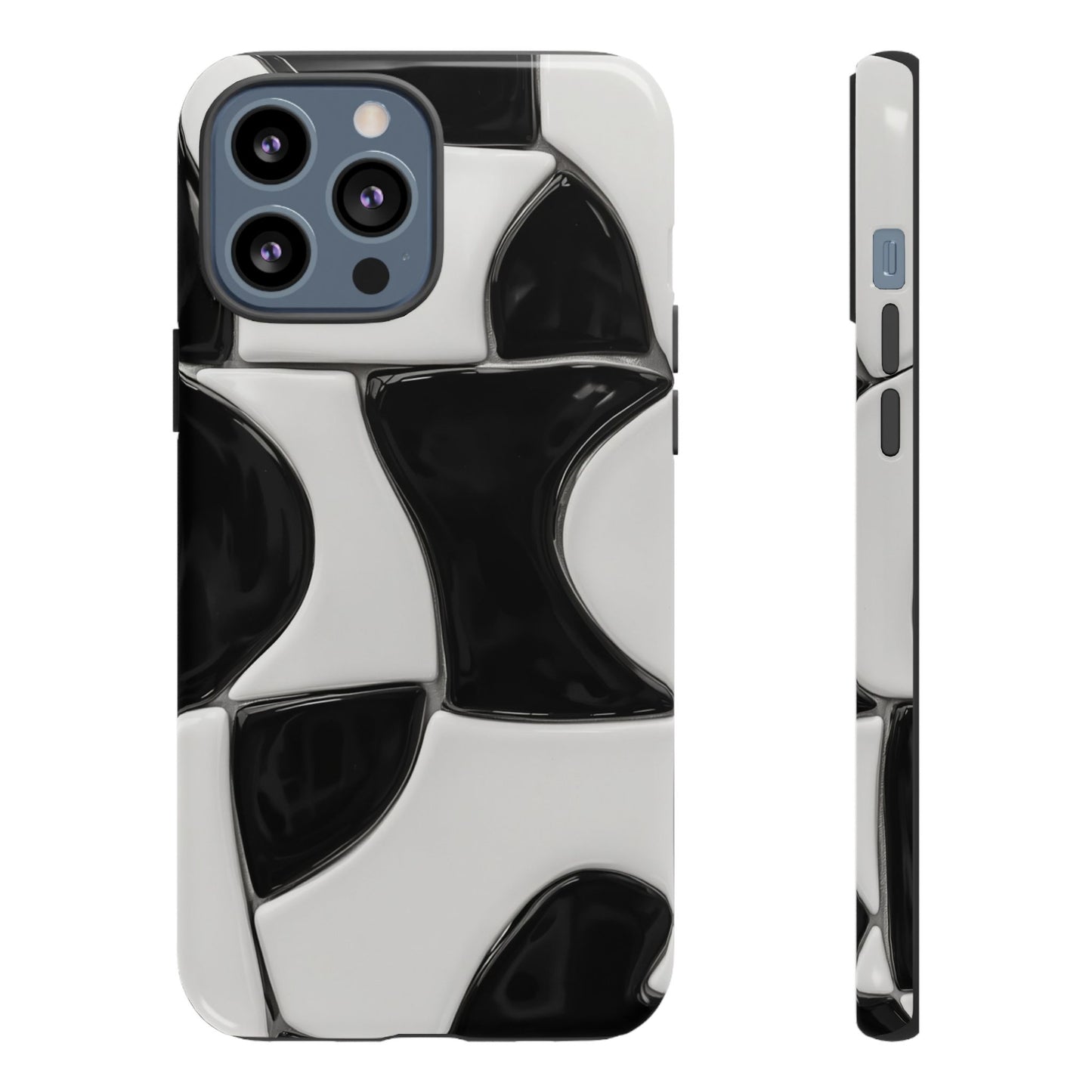 Black & White Abstract Pattern Tough Phone Case