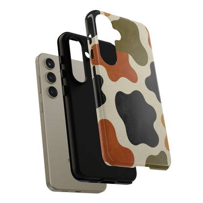 Retro Abstract Camouflage Phone Case — Earth Tone Tough Case