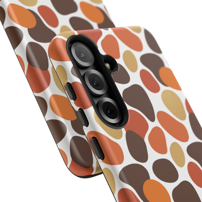 Phone Case — Retro Pebble Pattern in Warm Autumn Colors