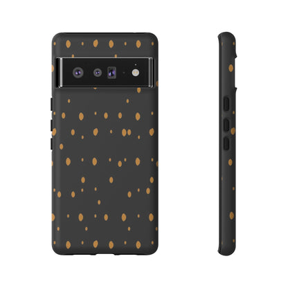Black & Gold Dot Tough Phone Case — Protective Sparkle Pattern