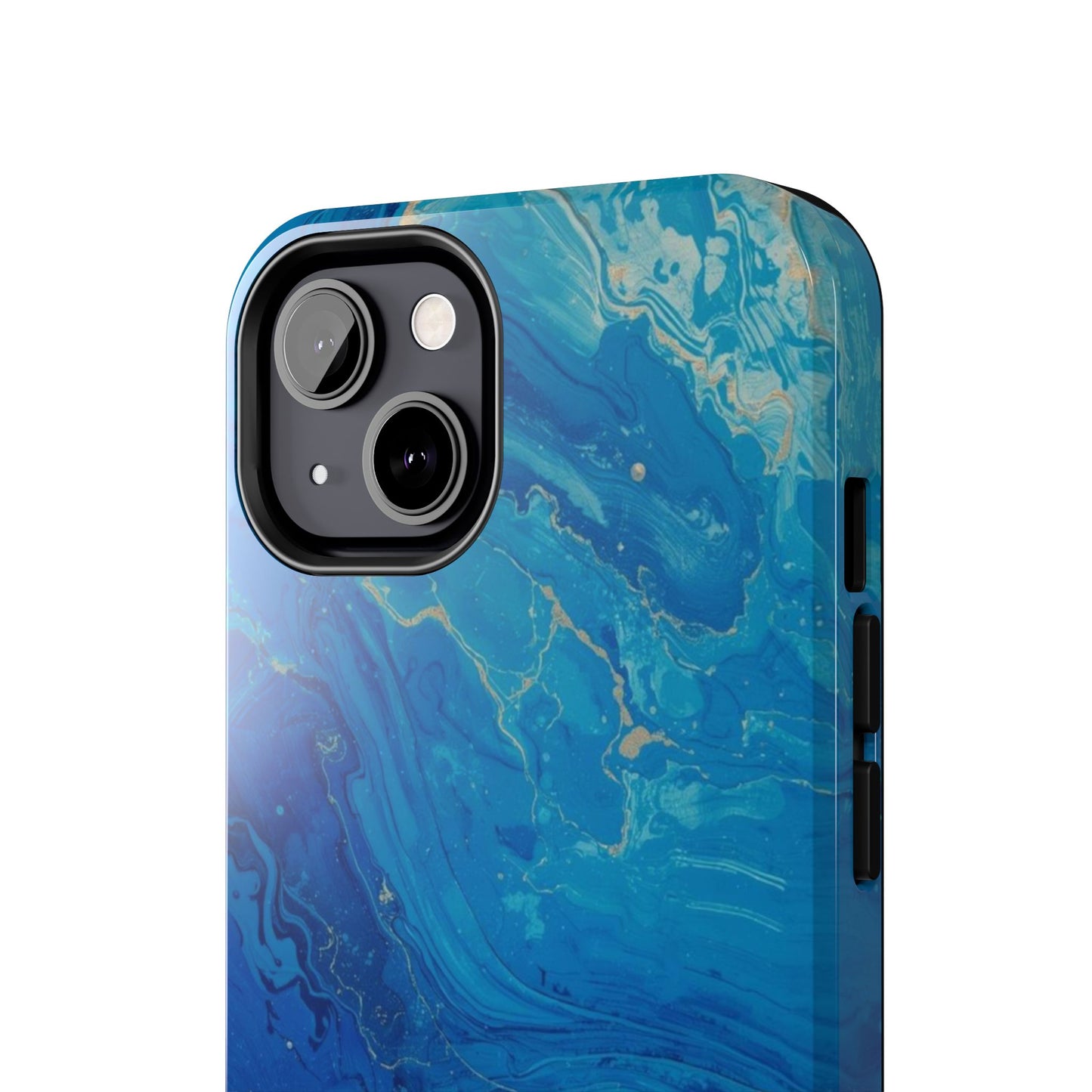 Blue Ocean Pebble Tough Phone Case — Protective Artistic Marble Design
