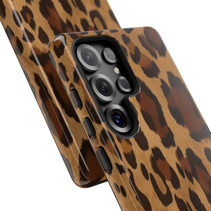 Leopard Print Tough Phone Case — Durable Animal Print Protective Cover