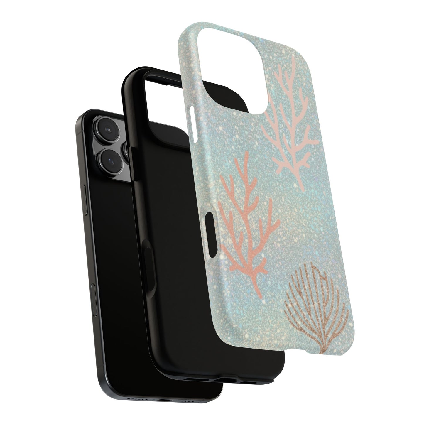Seafoam Sparkle Phone Case – Coral & Seashell Tough Case