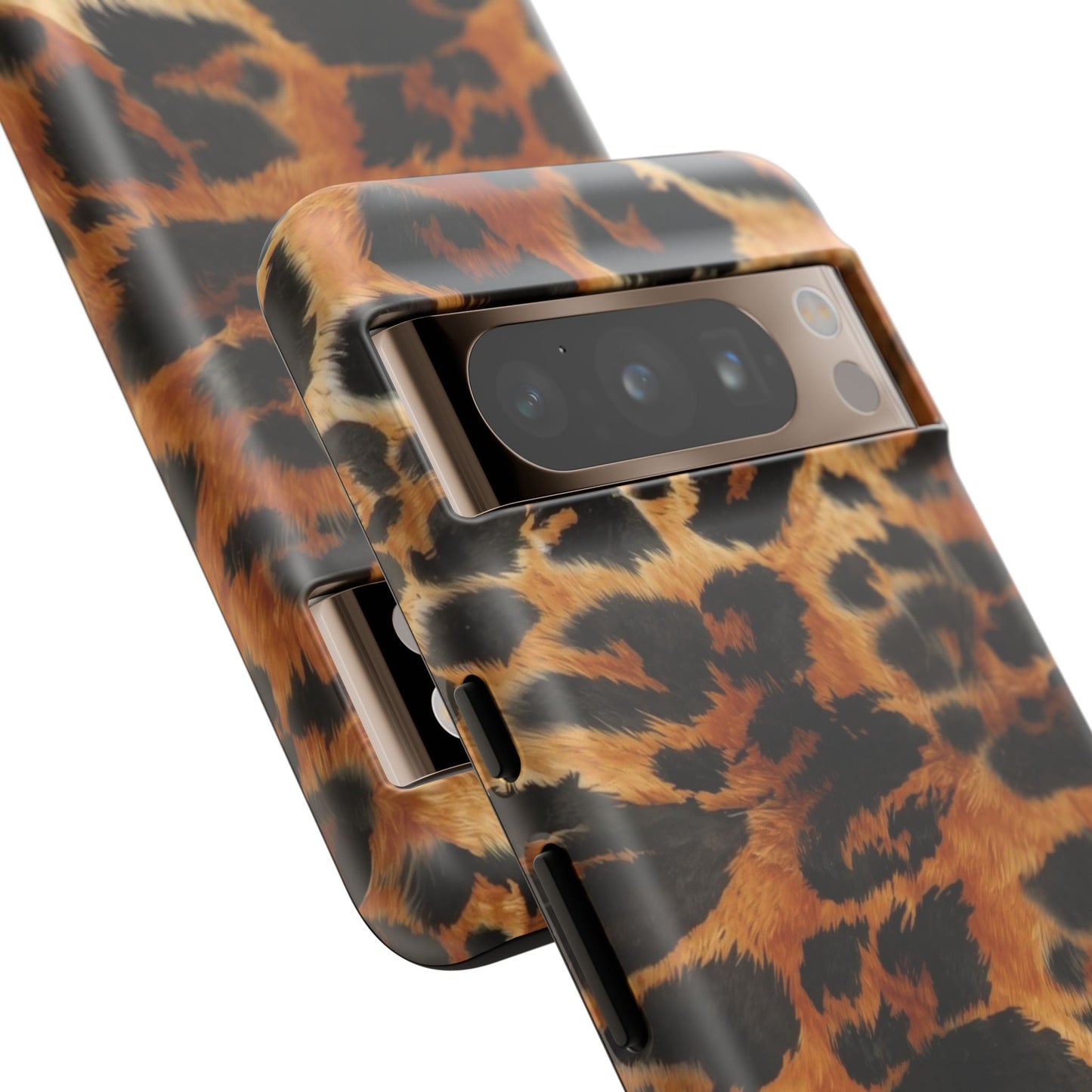 Leopard Print Tough Phone Case – Rugged Protective iPhone Cover