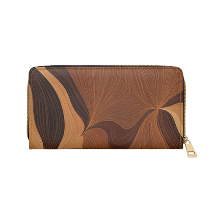 Women's Abstract Autumn Wallet - Vegan Abstract Foliage