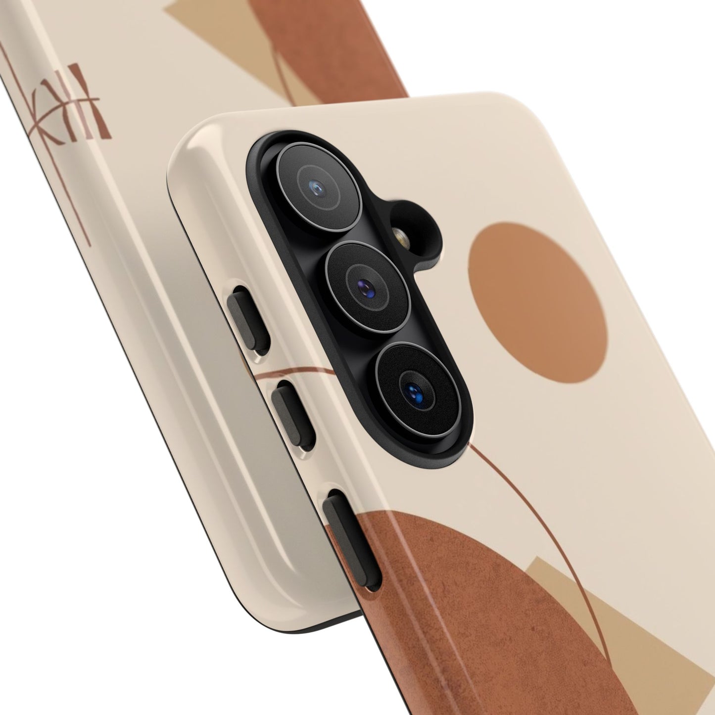 Abstract Earth Tones Phone Case — Minimal Geometric Design