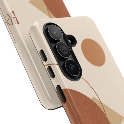 Abstract Earth Tones Phone Case — Minimal Geometric Design
