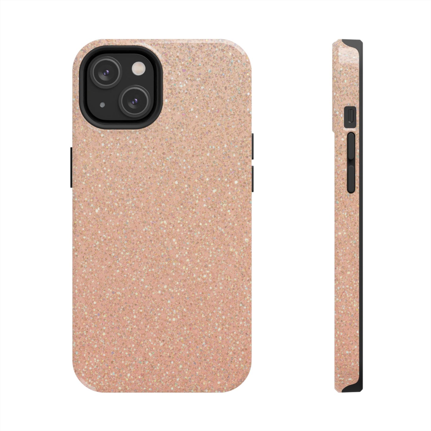 Glitter Rose Gold Tough Phone Case — Sparkling Protective iPhone Cover