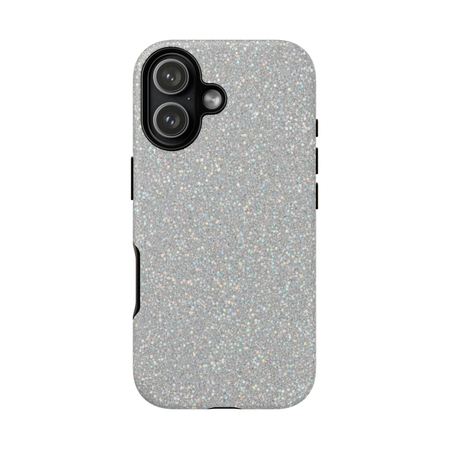 Glitter Silver Tough Phone Case — Sparkling Protective Phone Case