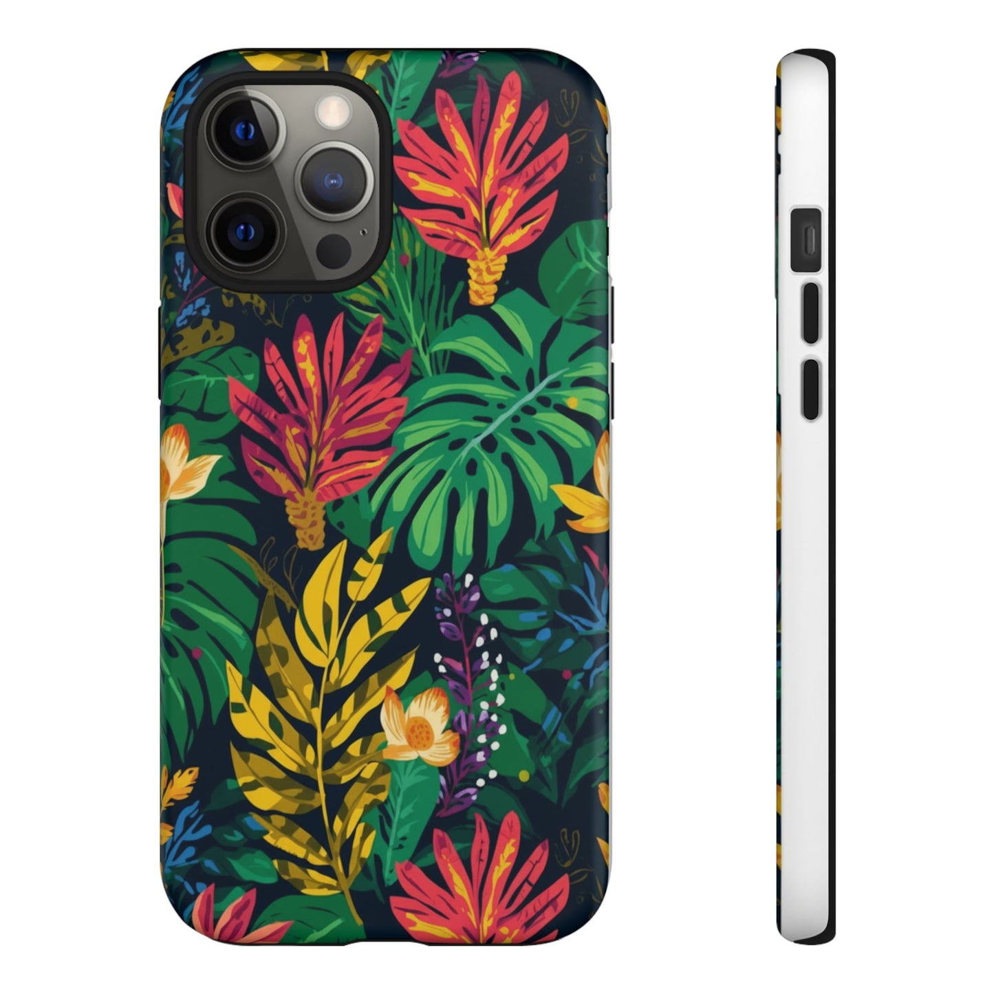 Tropical Floral Phone Case — Vibrant Jungle Leaf Protective Cover