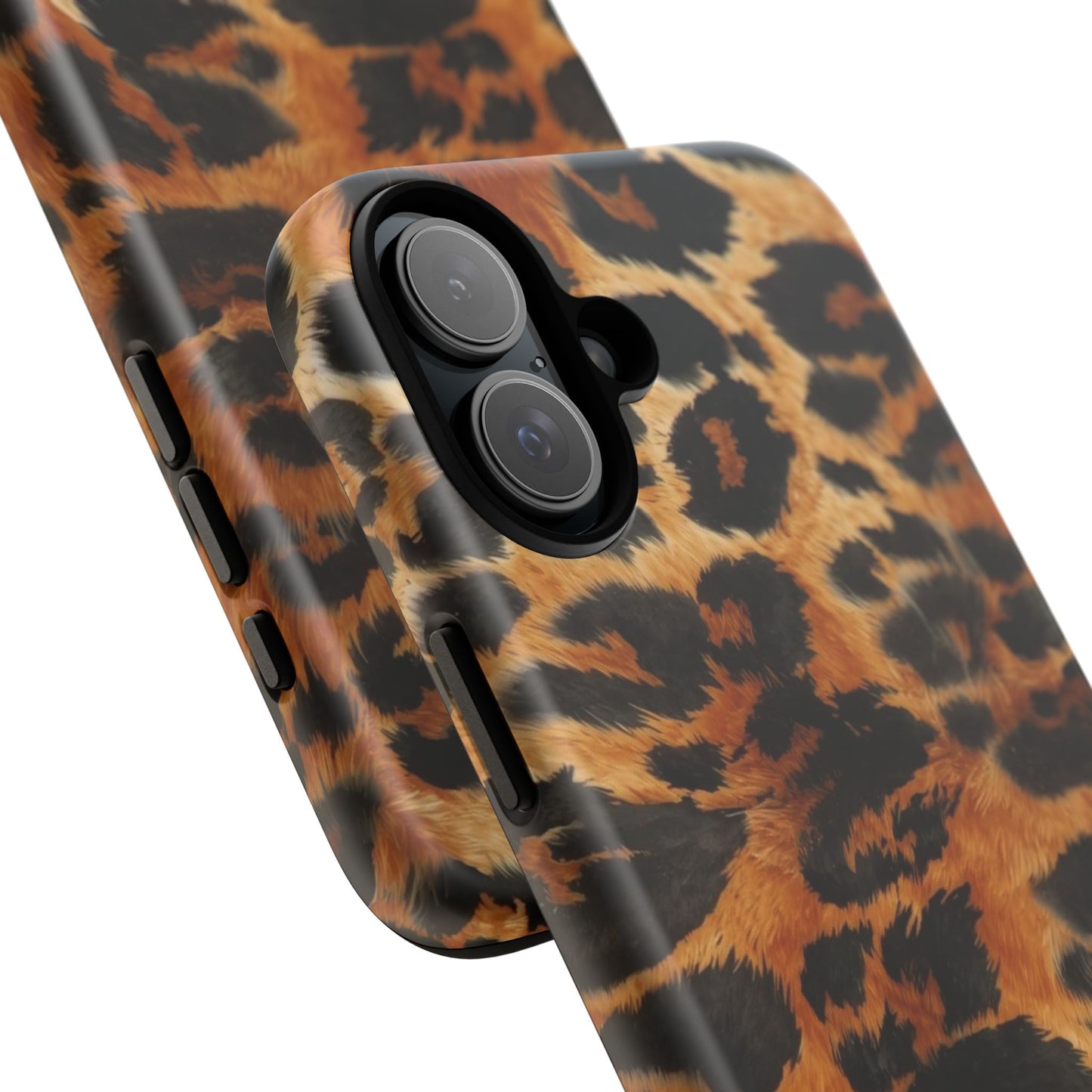 Leopard Print Tough Phone Case – Rugged Protective iPhone Cover