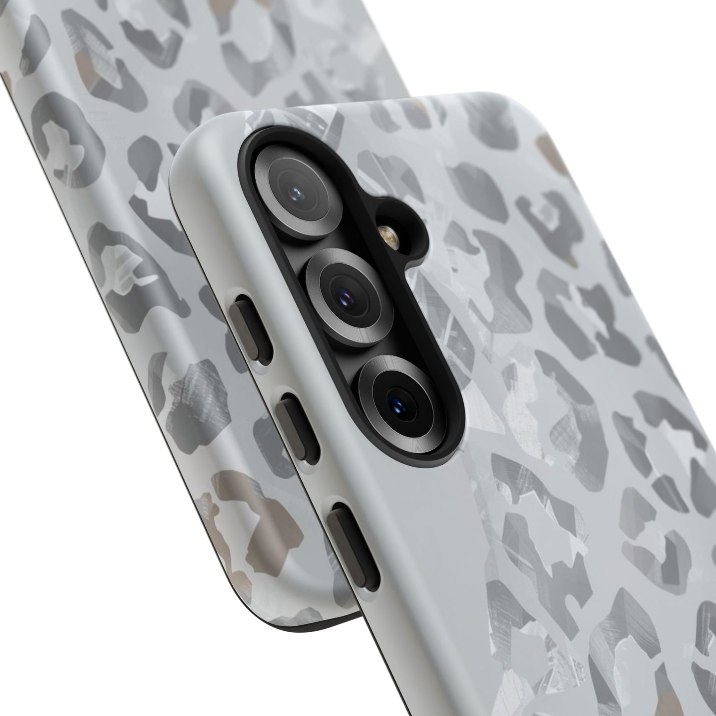 Silver Leopard Tough Phone Case