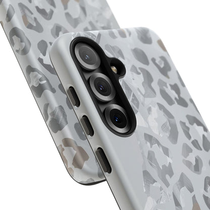 Silver Leopard Tough Phone Case