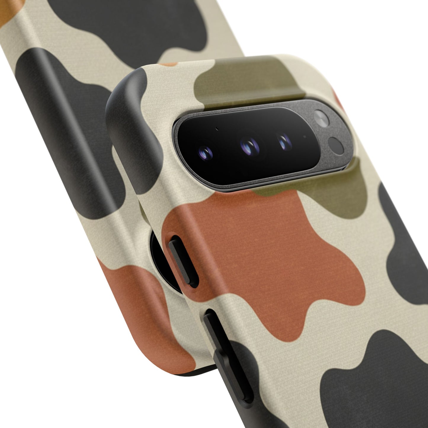 Retro Abstract Camouflage Phone Case — Earth Tone Tough Case