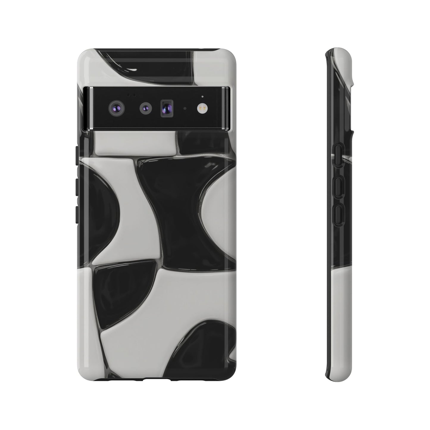Black & White Abstract Pattern Tough Phone Case