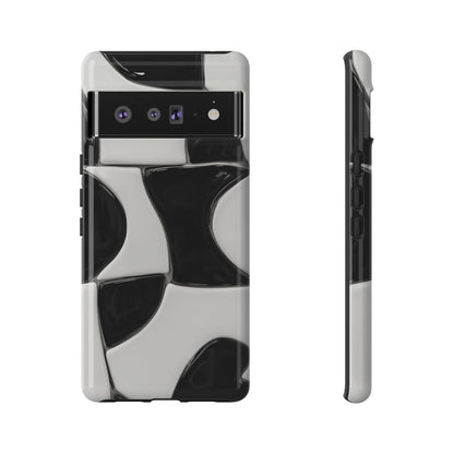 Black & White Abstract Pattern Tough Phone Case