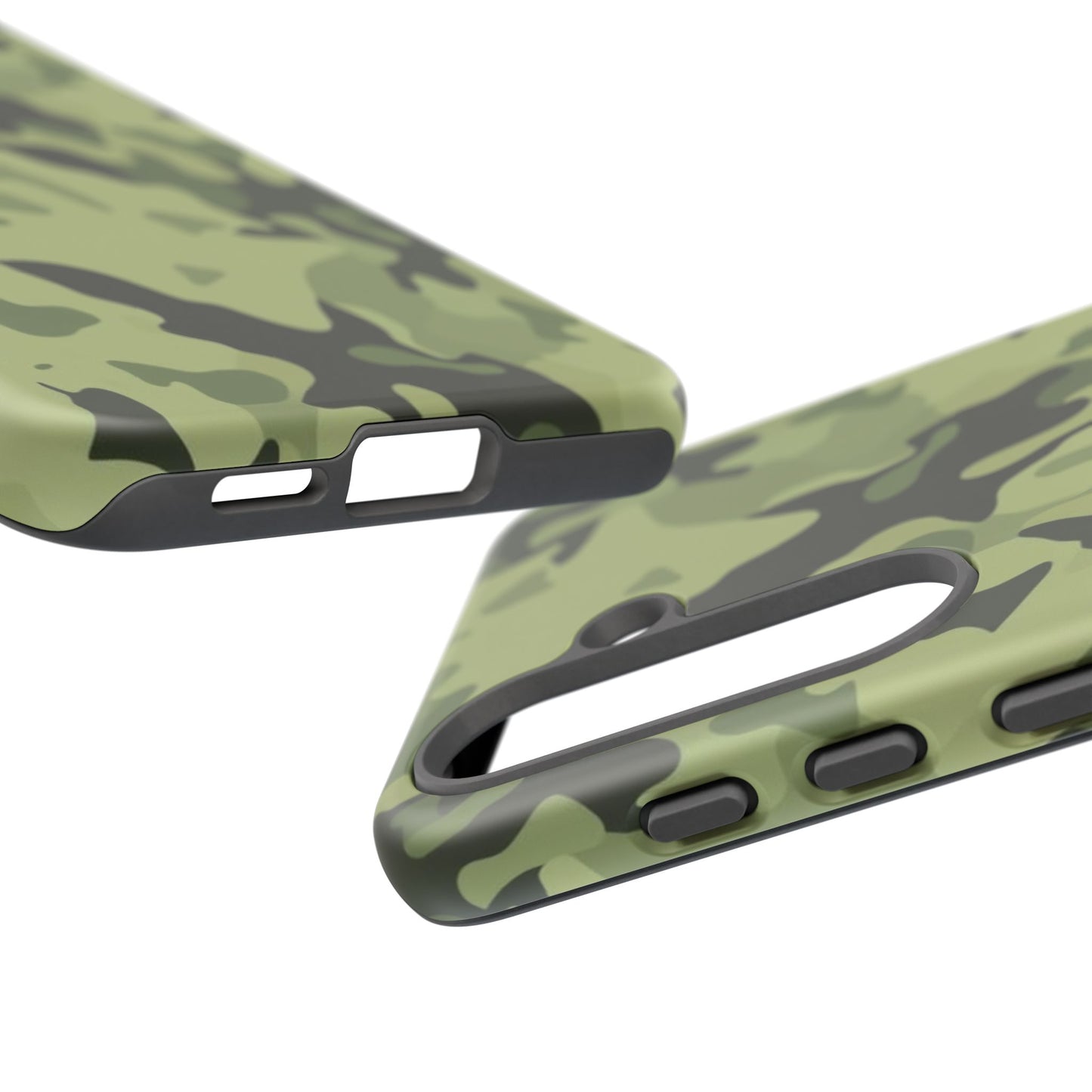 Camo Tough Phone Case — Military Green Protective iPhone Cover