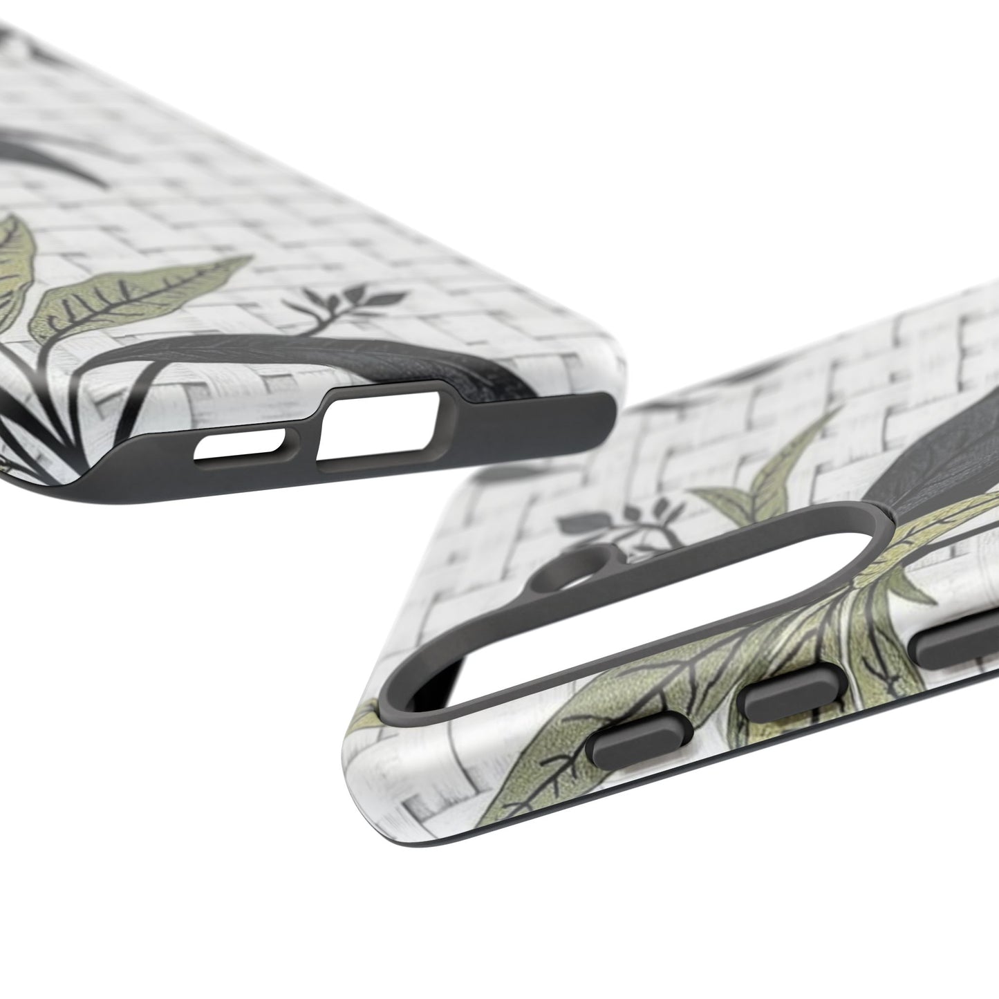 Floral Woven Tough Phone Case — Protective Botanical iPhone Cover