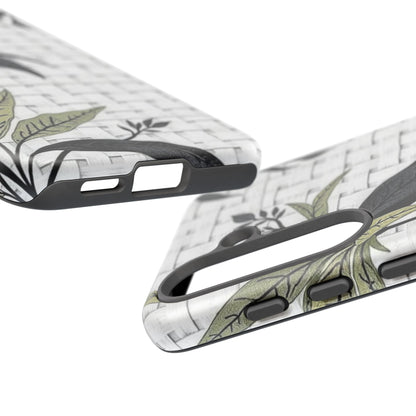Floral Woven Tough Phone Case — Protective Botanical iPhone Cover