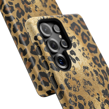 Leopard Print Tough Phone Case — Durable Protective iPhone Cover