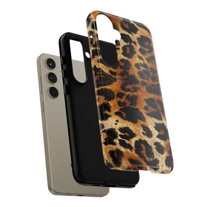 Leopard Print Tough Phone Case – Rugged Protective iPhone Cover
