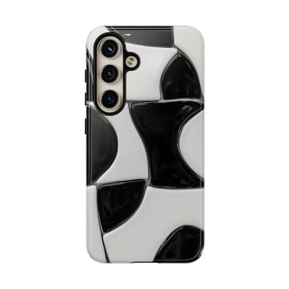 Black & White Abstract Pattern Tough Phone Case