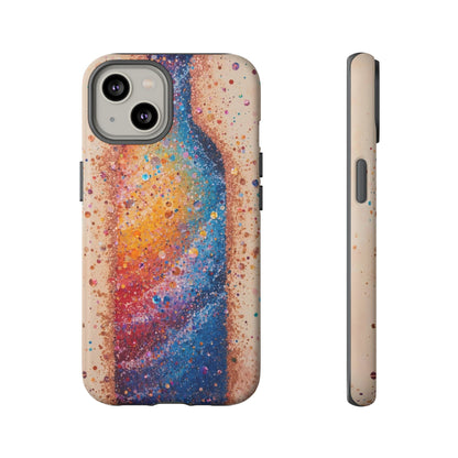 Galaxy Bottle Tough Phone Case — Colorful Nebula Splash iPhone Cover
