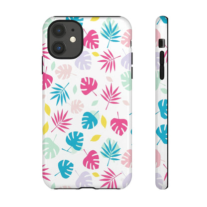 Tropical Leaf Phone Case — Colorful Pastel Monstera & Palm iPhone Case