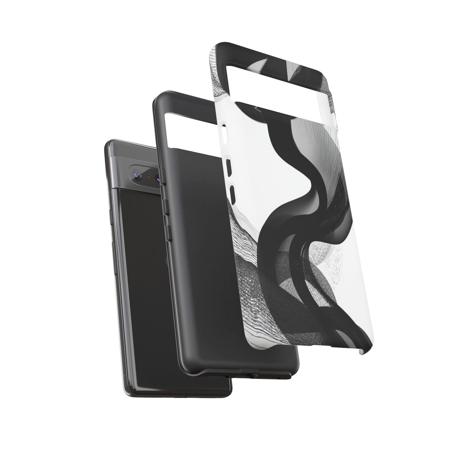 Phone Case — Monochrome Abstract Protective Cover