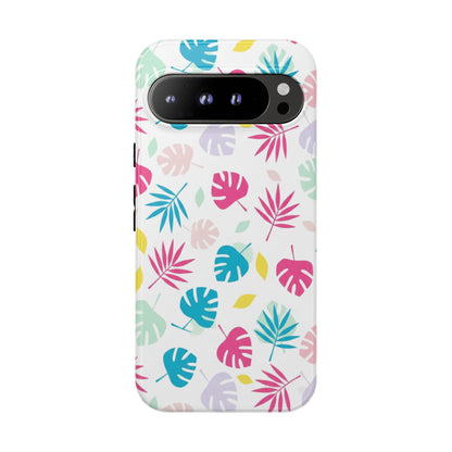 Tropical Leaf Phone Case — Colorful Pastel Monstera & Palm iPhone Case