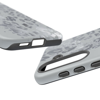 Gray Leopard Print Tough Phone Case
