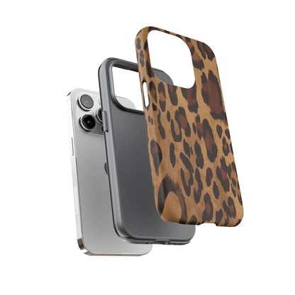 Leopard Print Tough Phone Case — Durable Animal Print Protective Cover