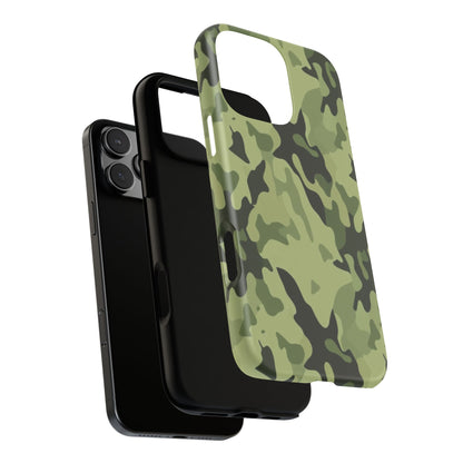 Camo Tough Phone Case — Military Green Protective iPhone Cover