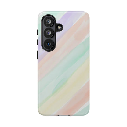 Pastel Watercolor Stripe Tough Phone Case